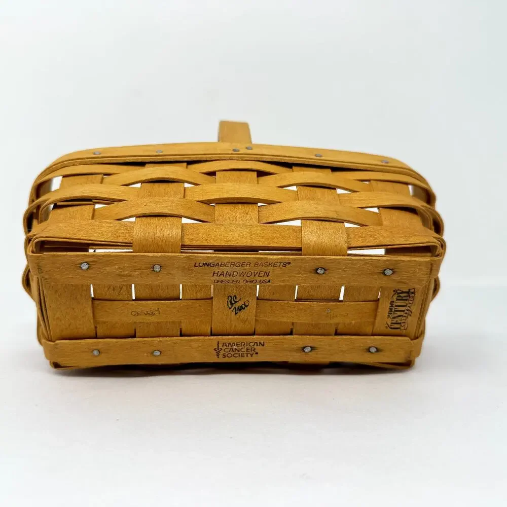 Longaberger Celebration American Cancer Society Handwoven Basket 7